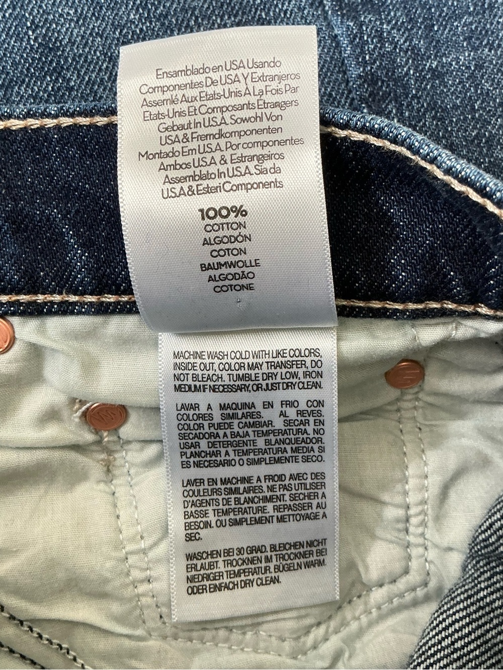 MOTHER SUPERIOR Jeans Mid-Rise Full-Pipe Flood Fray Unplugged Blue Size 29 - Picture 13 of 16